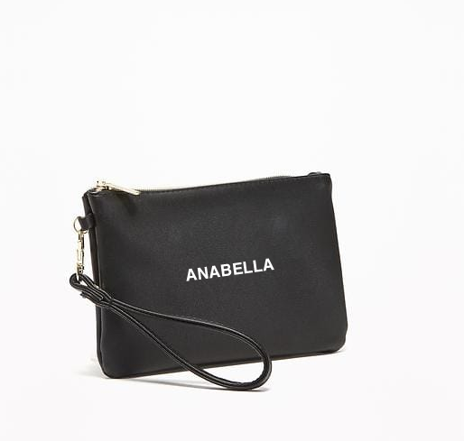 Personalized Zip-Top Charging Wristlet Clutch for Women
