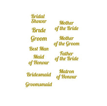 Load image into Gallery viewer, Set of Bridal Party Glass Decals - Wedding Decorations