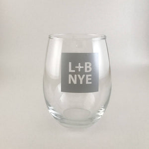 Custom Glass Decals with Monogram