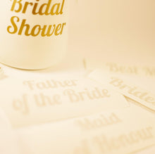 Load image into Gallery viewer, Set of Bridal Party Glass Decals - Wedding Decorations
