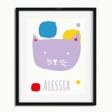 Printable Modern Nursery Decor - Cat Print
