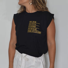 Load image into Gallery viewer, Red Donna - Rolled Cuffs Tee